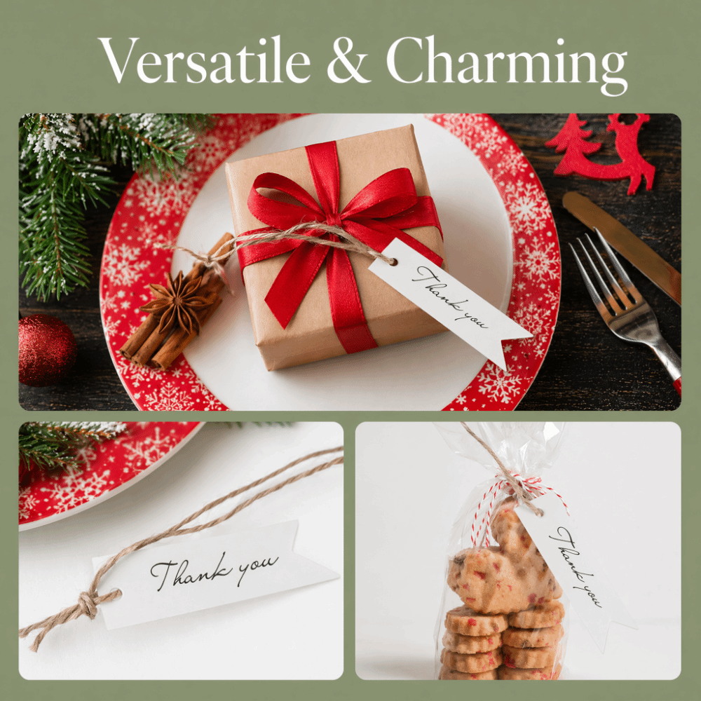 Kraft Hang Tag - 100PCS Kraft Paper Thank You Gift