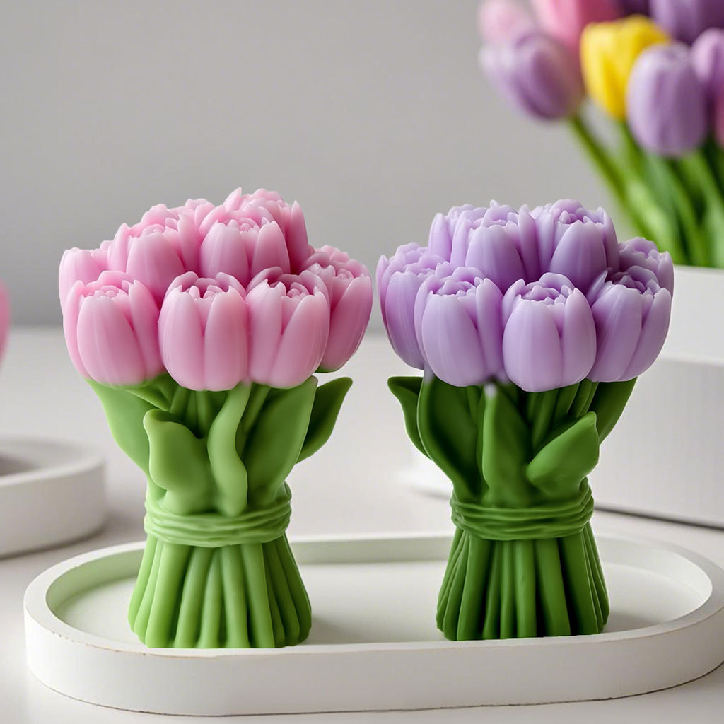 Candle Supplies Shop - Valentine's Day Gift Tulip Bouquet Silicone
