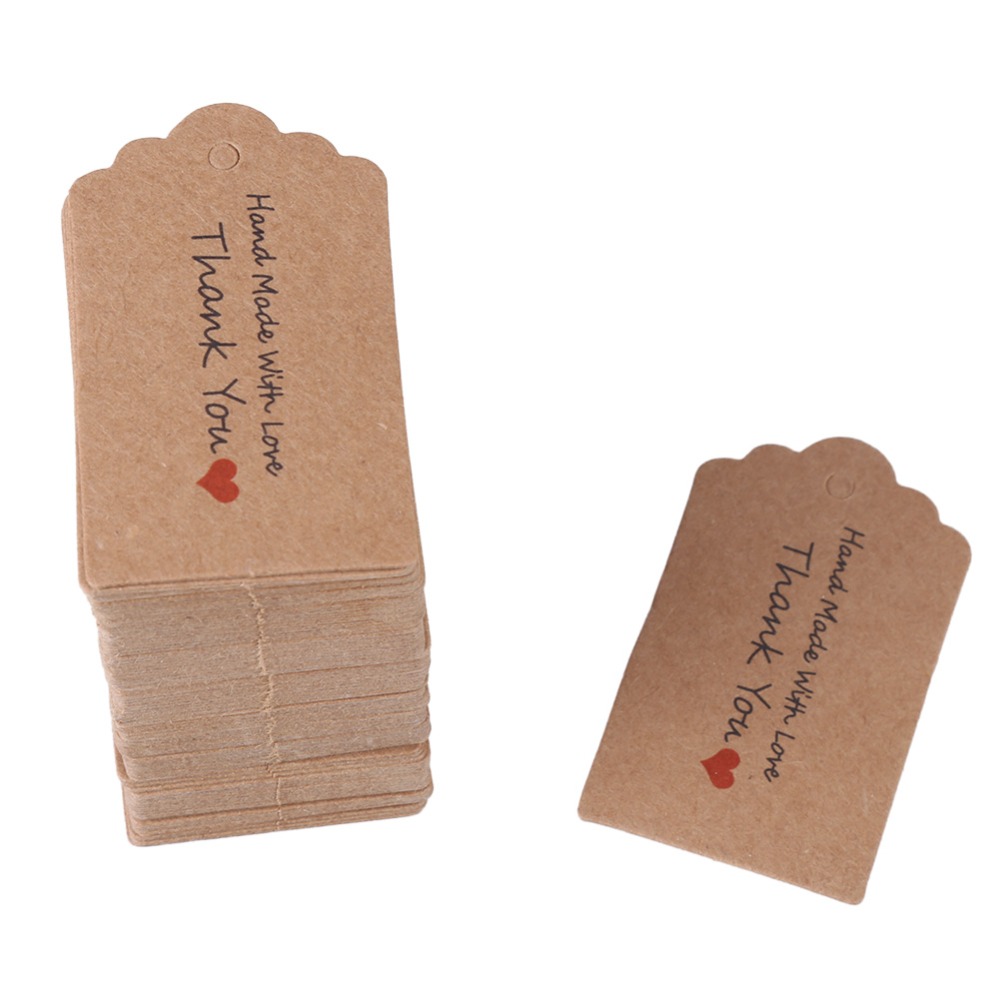 Kraft Hang Tag - 100pcs Handmade Kraft Paper Hang Tags