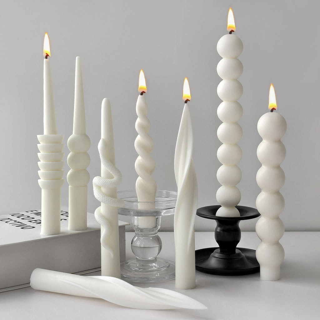 Candle Supplies Shop - Geometric Long Rod Candle Mold Handmade