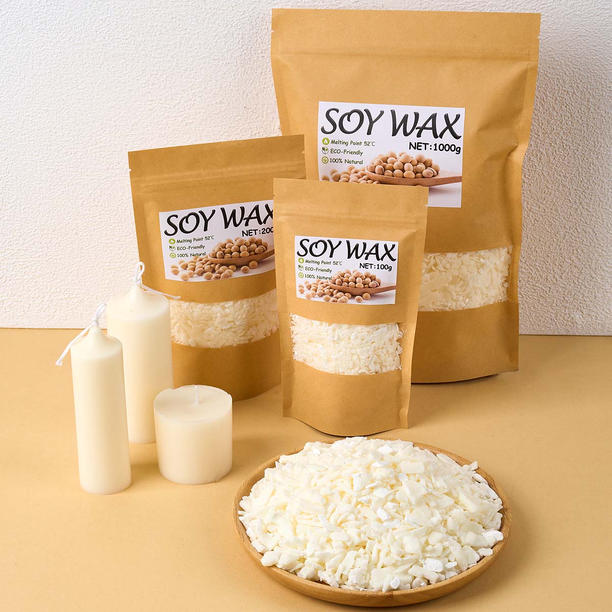 Candle Supplies Shop - 1 Pounds Pure White Soy Wax