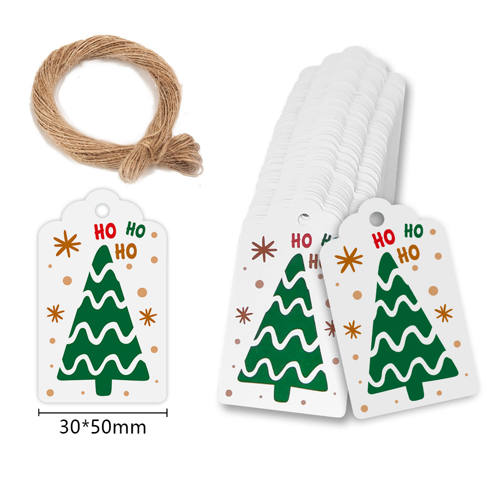 Kraft Hang Tag - Merry Christmas Tags Kraft Paper Card