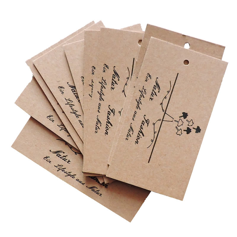 Kraft Hang Tag - custom printed Jeans gift kraft paper