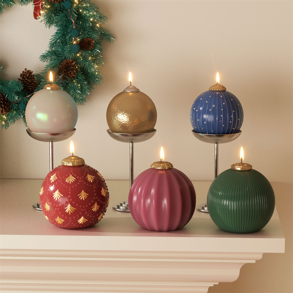 Candle Making Supplies For Beginners - Nicole Christmas Bauble Candle Silicone Mold