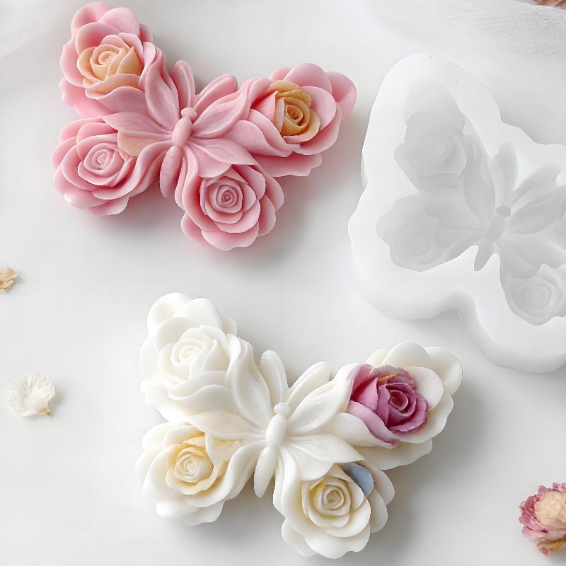 Candle Supplies Shop - DIY Rose Butterfly Form Silicone Mold