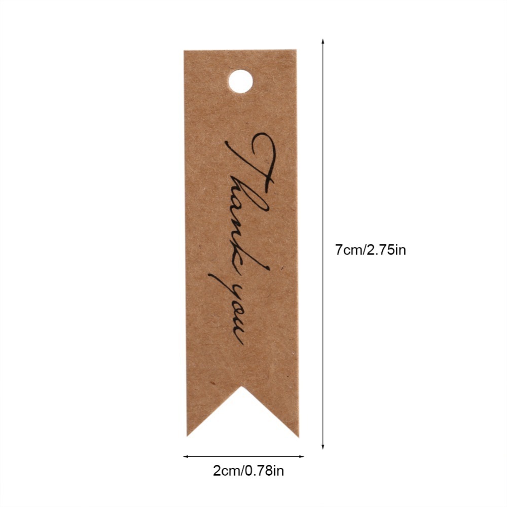 100PCS Kraft Paper Thank You G - Kraft Hang Tag recension och pris