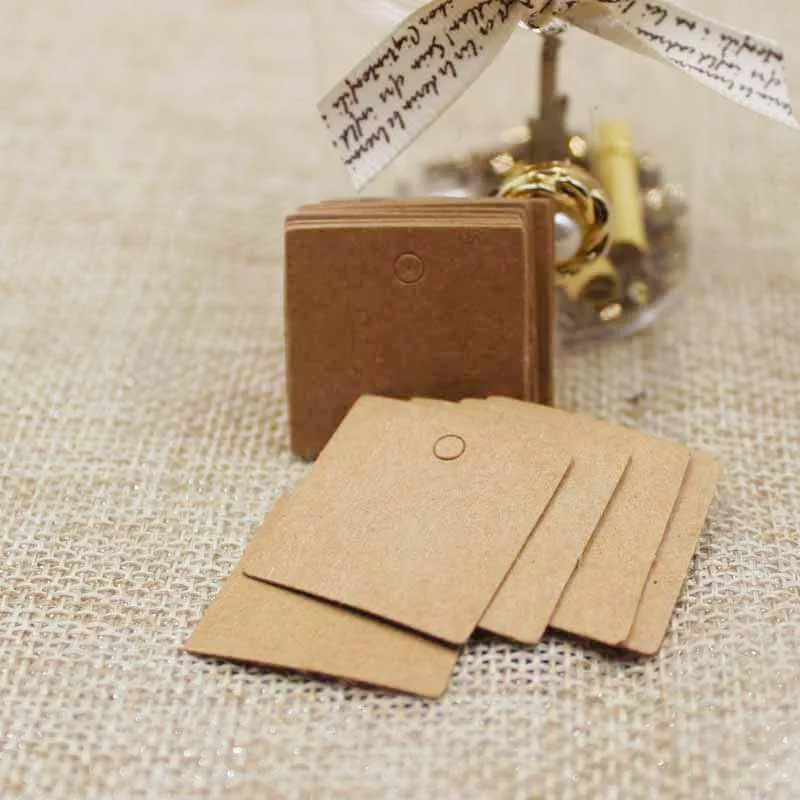 100pcs 2.5*2.5cm Small Size sq - Kraft Hang Tag recension och pris