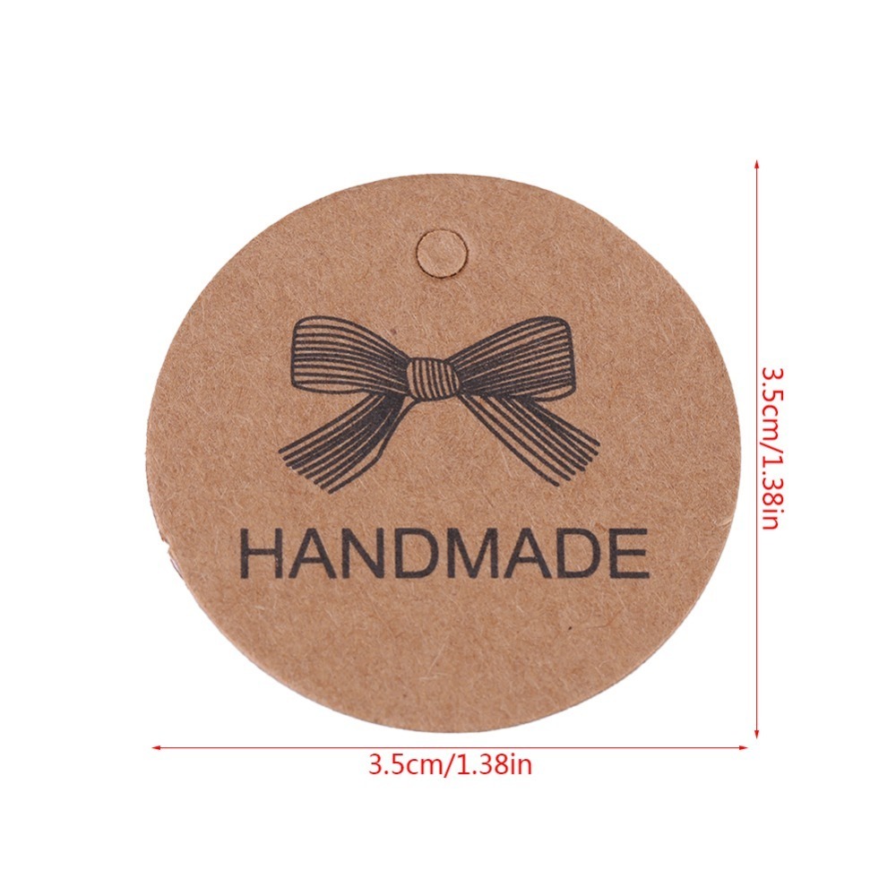 100pcs Price Tag Brown Handmad - Kraft Hang Tag recension och pris