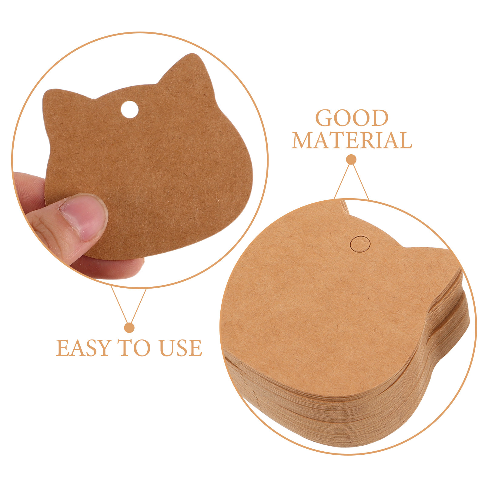 200Pcs Cat Head Kraft Paper Ta - Kraft Hang Tag recension och pris