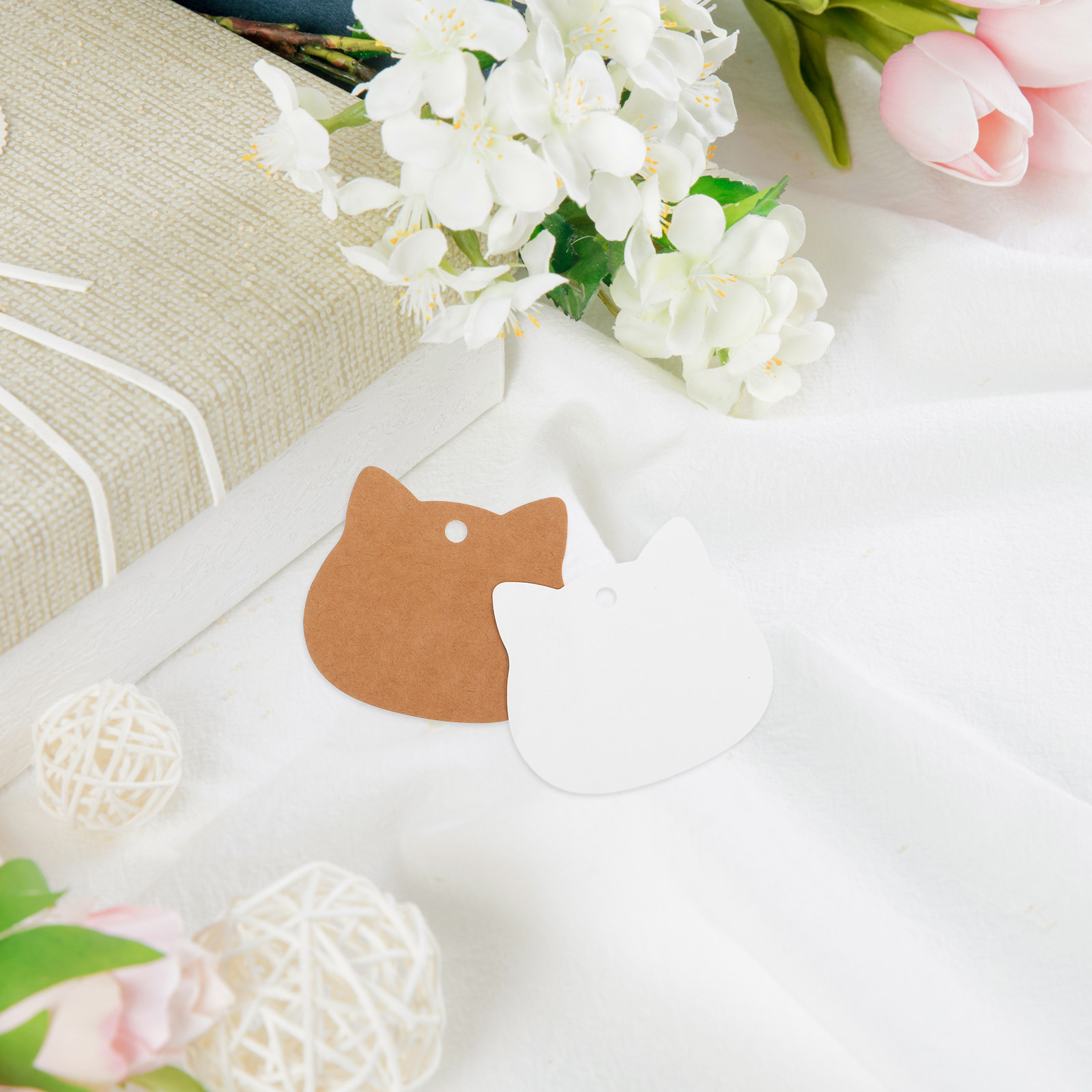 200Pcs Cat Head Kraft Paper Ta - Kraft Hang Tag recension och pris