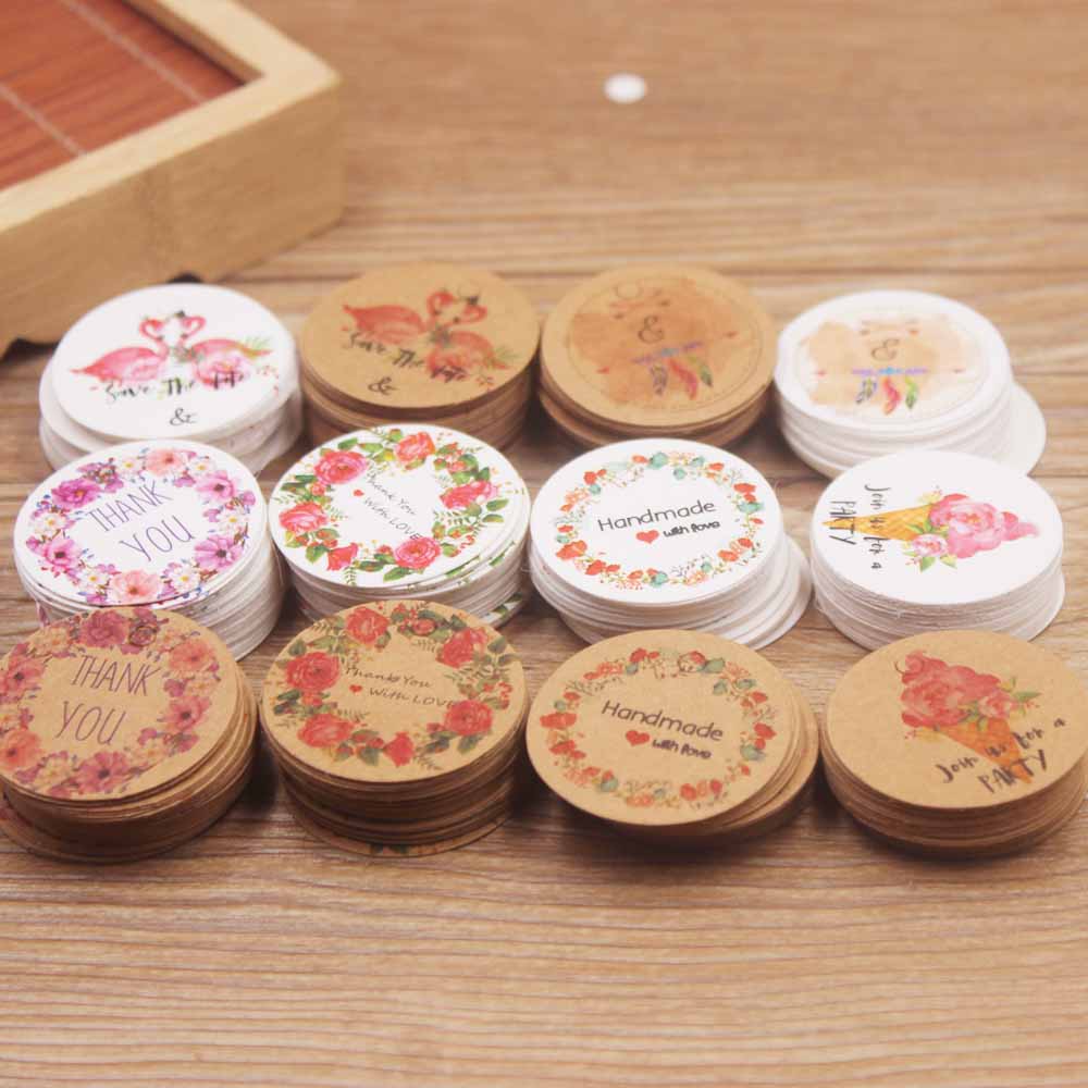 100pcs white /kraft paper gift - Kraft Hang Tag recension och pris