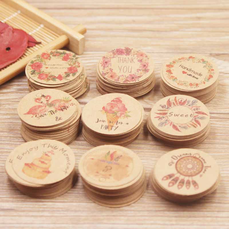 100pcs white /kraft paper gift - Kraft Hang Tag recension och pris