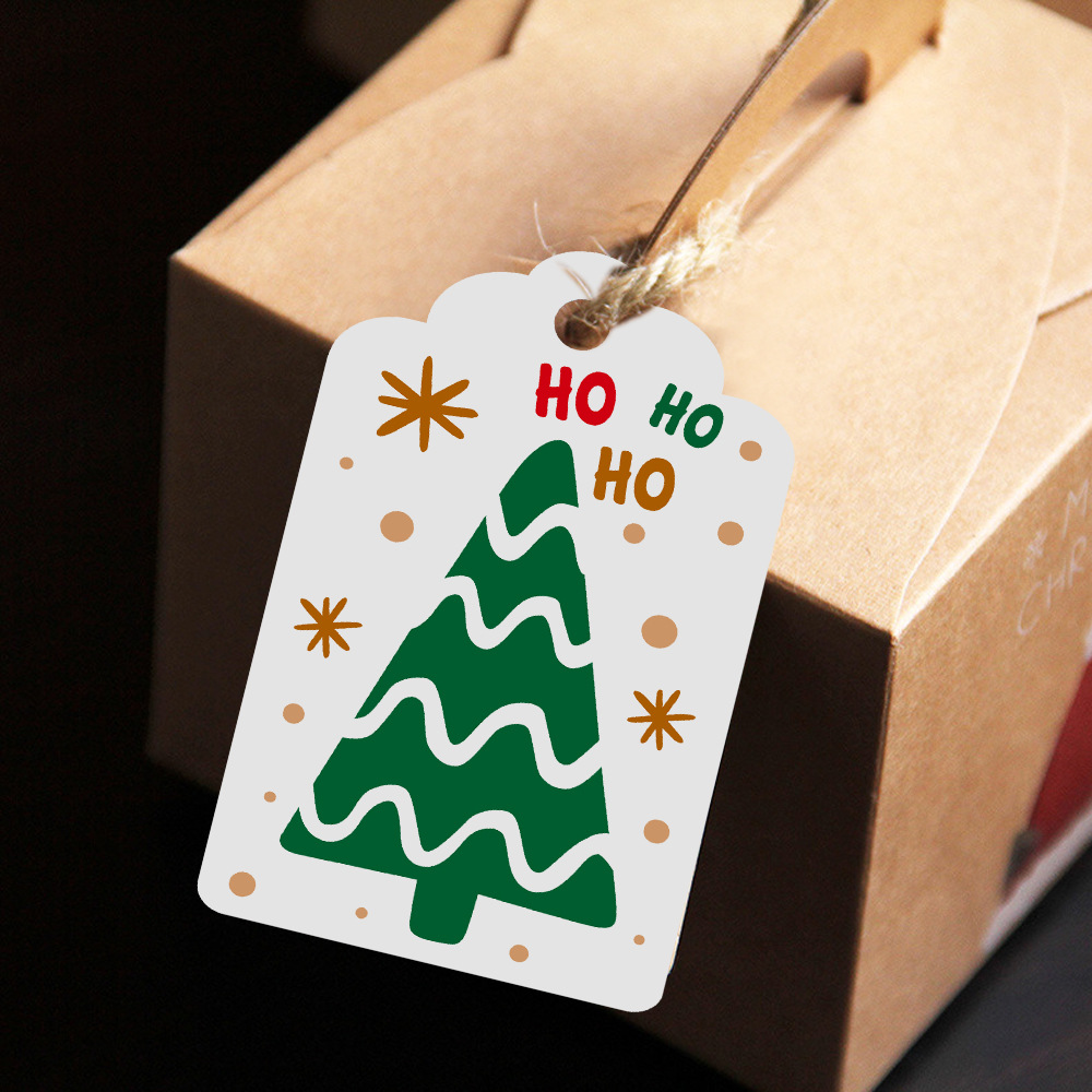 100pcs Merry Christmas Tags Kr - Kraft Hang Tag recension och pris