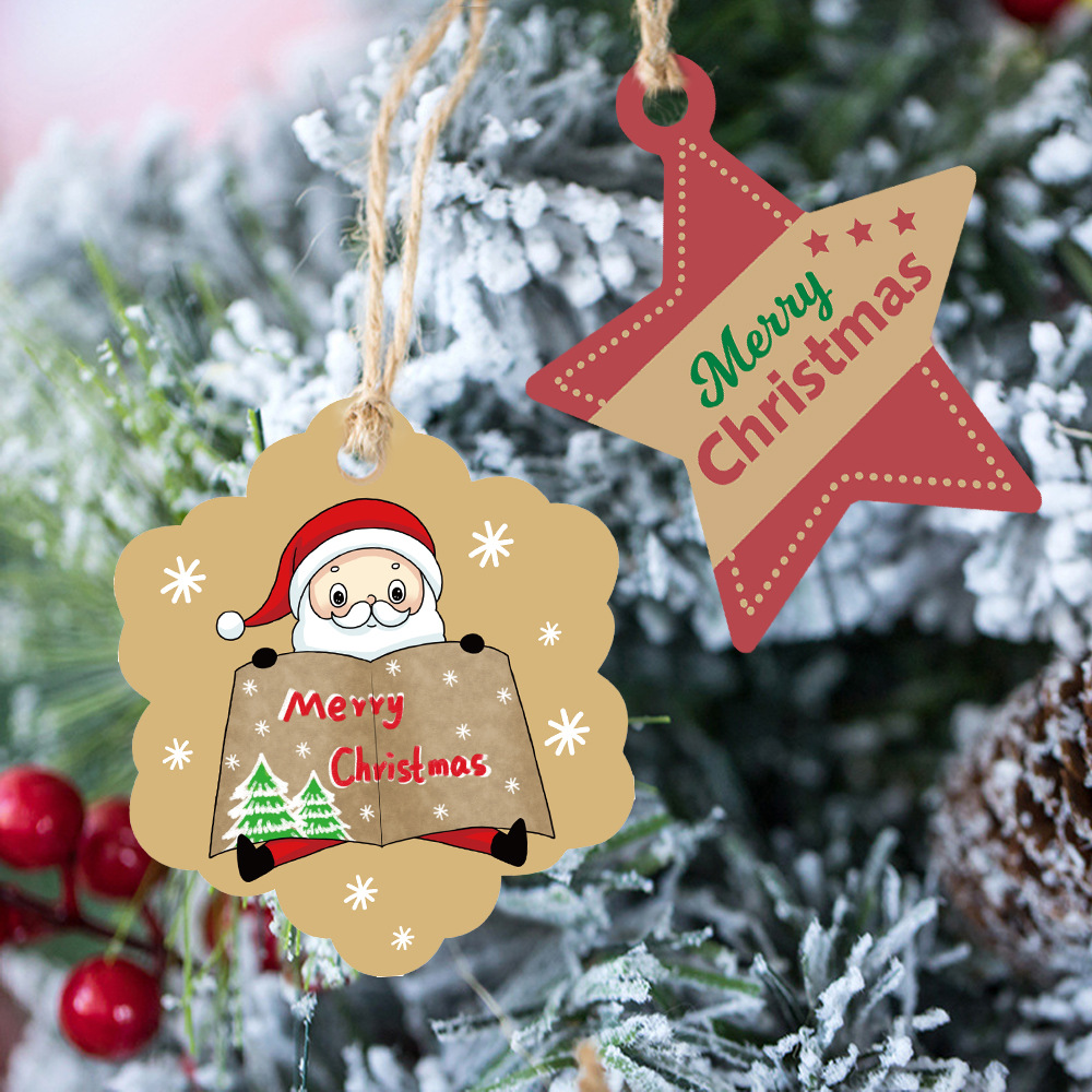 100pcs Merry Christmas Tags Kr - Kraft Hang Tag recension och pris