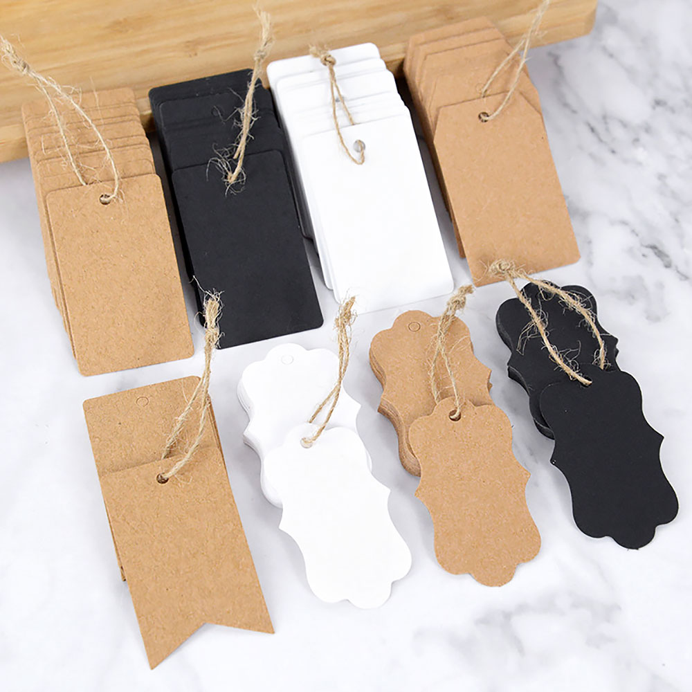 For Fun 100PCS Kraft Paper Tag - Kraft Hang Tag recension och pris