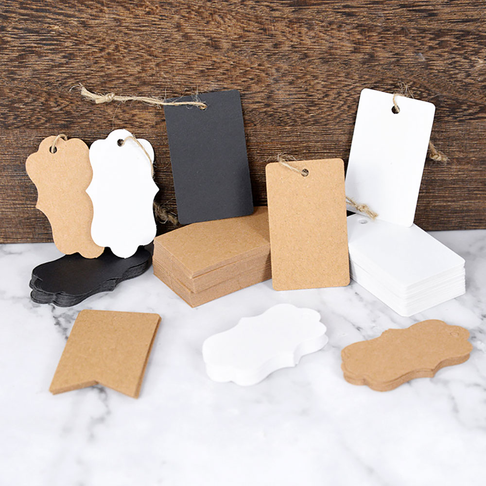 For Fun 100PCS Kraft Paper Tag - Kraft Hang Tag recension och pris