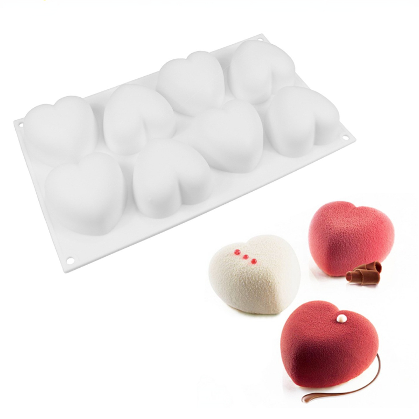 Love Heart Silicone Soap Mold  - Candle Making Supplies For Beginners recension och pris