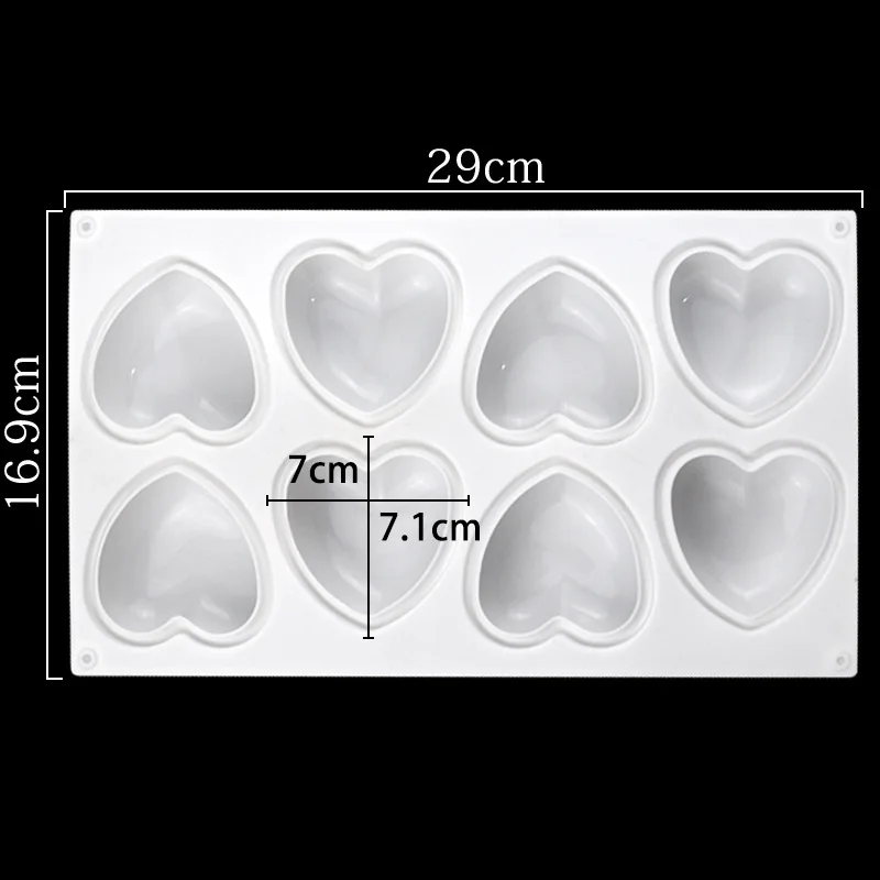 Love Heart Silicone Soap Mold  - Candle Making Supplies For Beginners recension och pris
