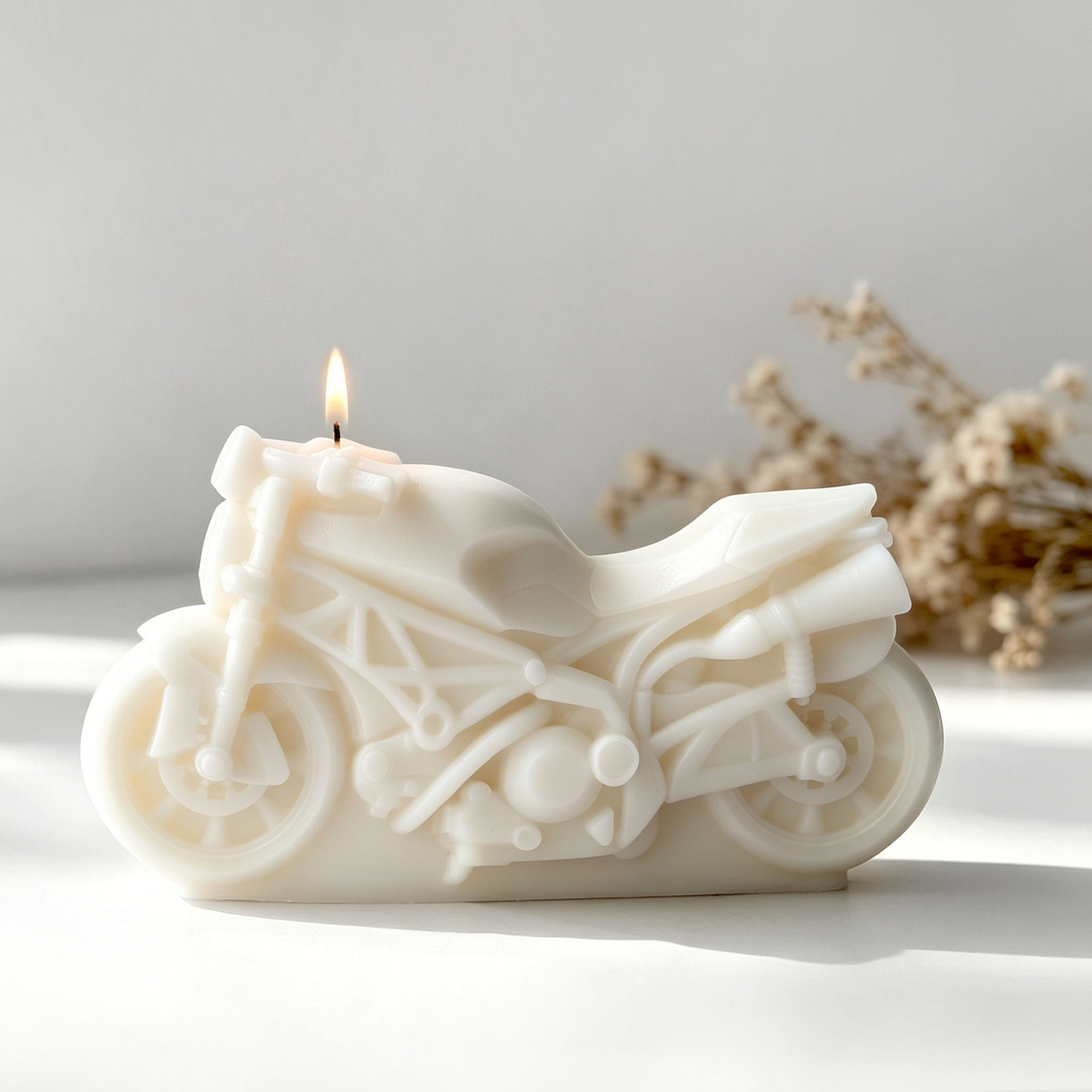 Motorcycle Design Candle Silic - Candle Supplies Shop recension och pris