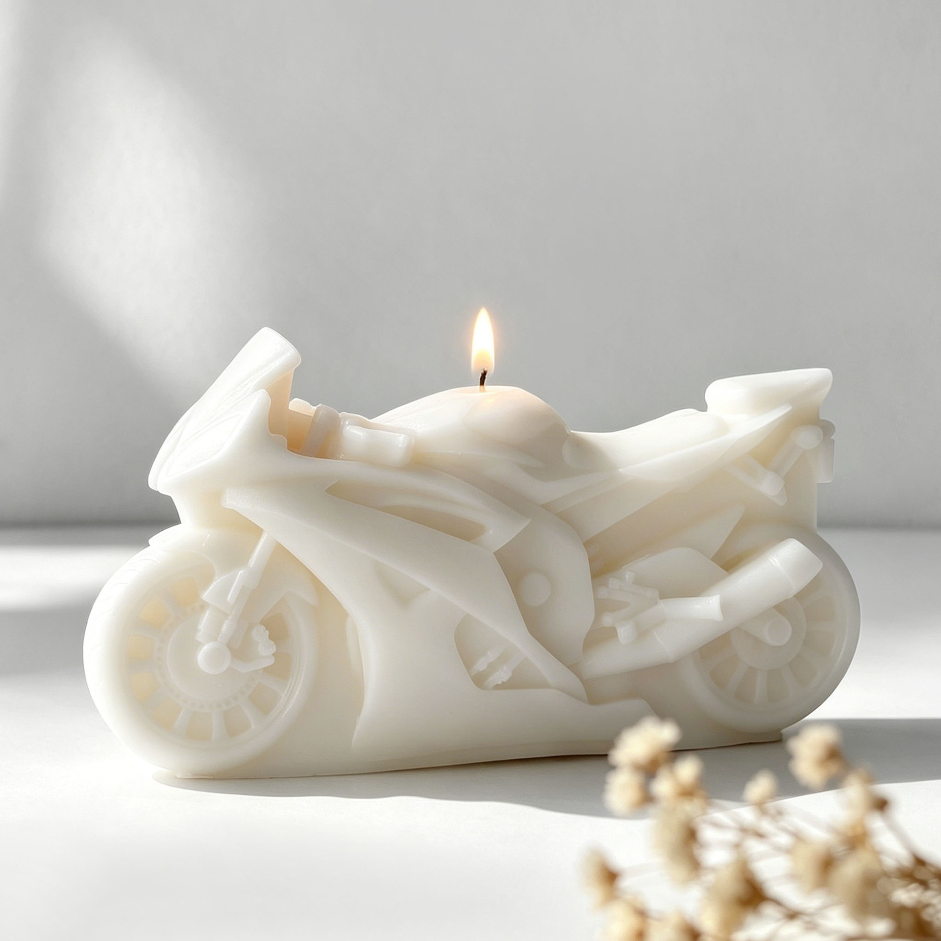 Motorcycle Design Candle Silic - Candle Supplies Shop recension och pris
