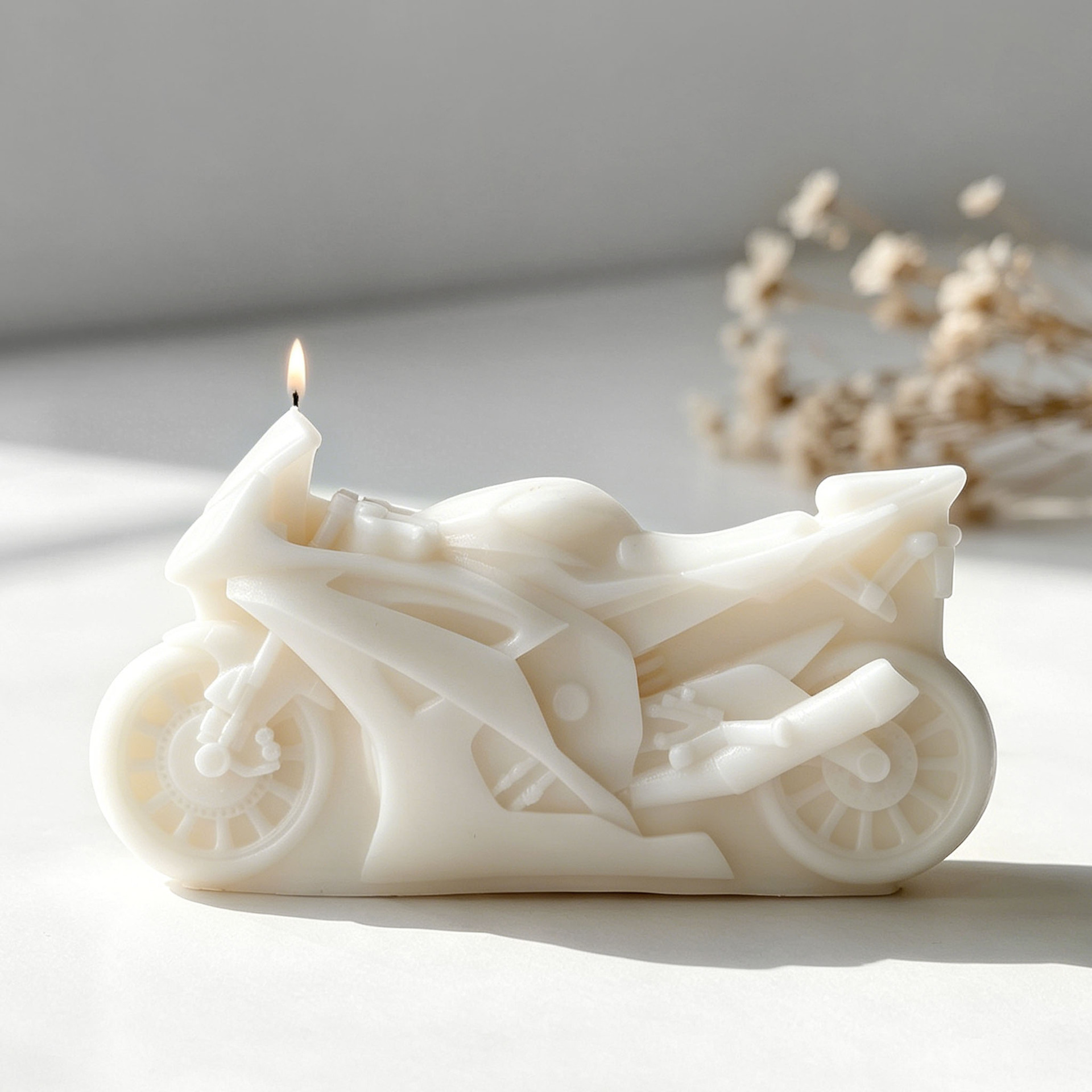Motorcycle Design Candle Silic - Candle Supplies Shop recension och pris