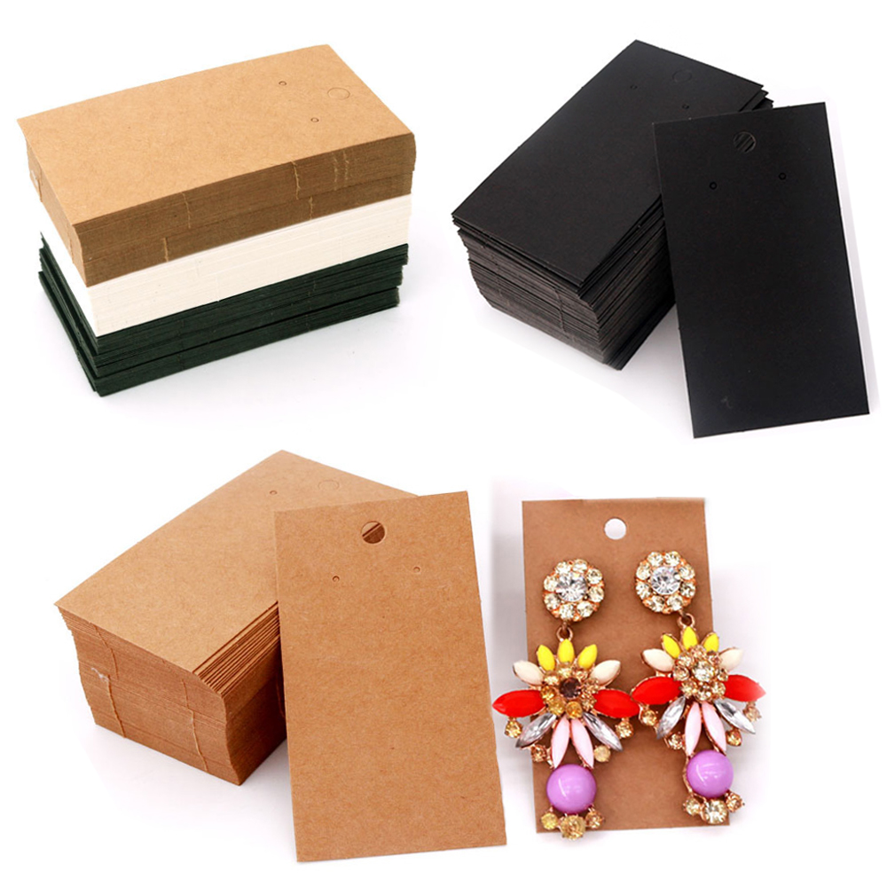 50pcs Earring Display Card 5x9 - Kraft Hang Tag recension och pris