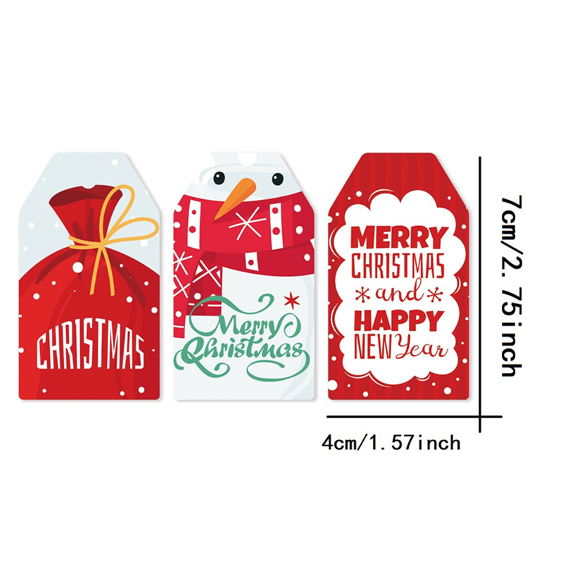 50pcs Christmas Paper Gift Tag - Kraft Hang Tag recension och pris